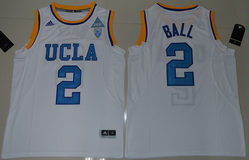 2017 UCLA Bruins Lonzo Ball #2 College Basketball Authentic  White Jersey